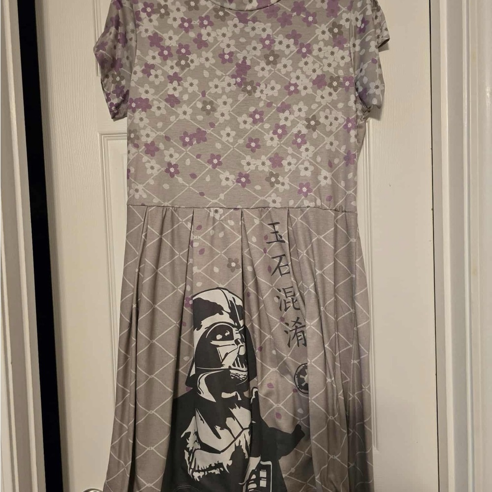 Star Wars Her Universe Gray Pleated Ruffled Sundress Casual